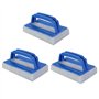 Lot de 3 brosses à récurer de piscine portables avec poignée ergonomique pour faciliter les éviers