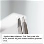 Pince à épiler Rubis en acier inoxydable bleu clair - inclinée, fine et pointue - pince a epiler professionnelle pour les sourci