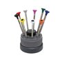 Bergeon 30081-S09 Lot de 9 tournevis ergonomiques sur base tournante de 0