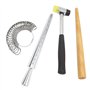 KASFDBMO Lot de 4 outils de mesure de bagues et mandrins pour bijoux