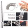 KASFDBMO Lot de 4 outils de mesure de bagues et mandrins pour bijoux