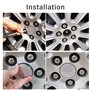 4 Pièces Voiture Cache Moyeux pour Peugeot 205 GTI 65mm,Capuchons Centre Roue Moyeu Enjoliveur Jantes Enjoliveurs Résistant Corr