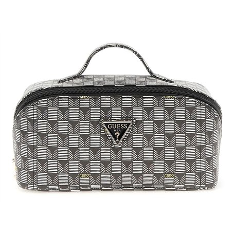 GUESS G Wave Large Cosmetic Travel Bag Black Logo