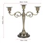Okuyonic Bougeoir en Métal, Chandelier 3 Branches en Métal Style Européen Magnifique Chandelier pour Les Tables de Salle à Mange