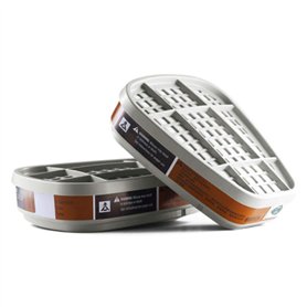 Lot de 2 cartouches respiratoires 6001CN pour filtre à gaz organique anti-produits chimiques pour masque de protection 6200 6001