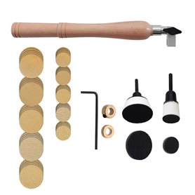 Kit de ponçage pour bol - Outils de tour à bois avec crochets - Disques de ponçage de 2