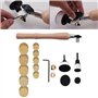 Kit de ponçage pour bol - Outils de tour à bois avec crochets - Disques de ponçage de 2,5 cm - Plaques de support de 5,1 cm - In