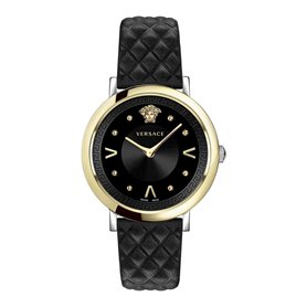 Versace Femmes Analogique Quartz Montre avec Bracelet en Cuir VEVD007 21