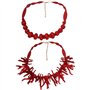 JUNNASALIKER Collier unique en corail de forme irrégulière - Accessoire de bijoux pour les amateurs de mode - Tendance - Pour fe