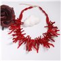 JUNNASALIKER Collier unique en corail de forme irrégulière - Accessoire de bijoux pour les amateurs de mode - Tendance - Pour fe