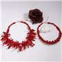 JUNNASALIKER Collier unique en corail de forme irrégulière - Accessoire de bijoux pour les amateurs de mode - Tendance - Pour fe