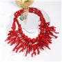 JUNNASALIKER Collier unique en corail de forme irrégulière - Accessoire de bijoux pour les amateurs de mode - Tendance - Pour fe