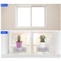 lazyfun Étagère de fenêtre en acrylique transparent avec ventouse puissante pour plantes d'intérieur