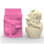 ZwaitL Moule en silicone pour plantes succulentes en forme de fille faite à la main pour vase en béton - Moule créatif en résine