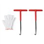 ZwaitL Lot de 2 crochets de ressort d'échappement pour moto - Extracteur de ressort en métal - Extracteur de poignée en T
