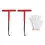 ZwaitL Lot de 2 crochets de ressort d'échappement pour moto - Extracteur de ressort en métal - Extracteur de poignée en T