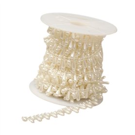 Collier de perles artificielles élégantes pour travaux manuels et décoration de mariage avec lustre nacré