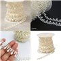 Collier de perles artificielles élégantes pour travaux manuels et décoration de mariage avec lustre nacré