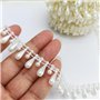 Collier de perles artificielles élégantes pour travaux manuels et décoration de mariage avec lustre nacré