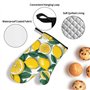 YYHHAOFA Ensemble de 4 pièces de cuisson de cuisine à motif citron jaune – Gant de four isolé et maniques pour une protection an