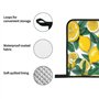 YYHHAOFA Ensemble de 4 pièces de cuisson de cuisine à motif citron jaune – Gant de four isolé et maniques pour une protection an