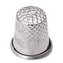 Kodbww Lot de 10 dés à coudre en acier inoxydable - Différentes tailles - Argenté