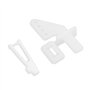 Kit de klaxon de commande, angle de gouvernail KT à 4 trous avec axes de chape de 1 mm pour avion RC