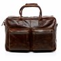 SID & VAIN sac bandoulière ordinateur BRIGHTON cuir véritable | sacoche porte-document en bandoulière XL grand homme marron | sa