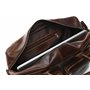 SID & VAIN sac bandoulière ordinateur BRIGHTON cuir véritable | sacoche porte-document en bandoulière XL grand homme marron | sa