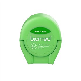 Fil dentaire Biomed 50 m | Revêtement en cire végétalienne |100% recyclé