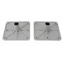 Base De Siège De Bateau, 2PCS Pédestal De Siège De Bateau 7'' X 7'' Ultra-Robuste avec Douille 3/4 Et 6 Trous De Vis Base De Siè