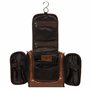 SID & VAIN Trousse de Toilette Dexter Cuir véritable | nécessaire de Voyage Grand Homme Marron | Trousse de Maquillage Fait à la
