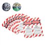 Étiquette de verrouillage 10PCS, étiquette de danger Étiquette avant et arrière Avertissement de sécurité Bonne isolation Averti