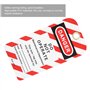 Étiquette de verrouillage 10PCS, étiquette de danger Étiquette avant et arrière Avertissement de sécurité Bonne isolation Averti