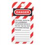 Étiquette de verrouillage 10PCS, étiquette de danger Étiquette avant et arrière Avertissement de sécurité Bonne isolation Averti