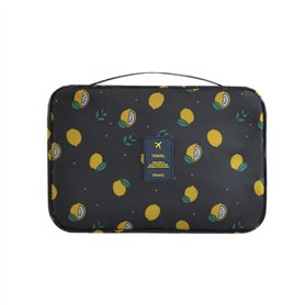 Trousse de toilette pliable à suspendre - Trousse de maquillage de grande capacité - Trousse de toilette - Trousse de rasage - O