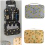Trousse de toilette pliable à suspendre - Trousse de maquillage de grande capacité - Trousse de toilette - Trousse de rasage - O