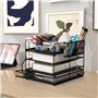 Organiseur de Bureau avec Porte-fichiers, Organiseur de Bureau à 4 Niveaux avec tiroir et Porte-Stylo, organiseurs de Bureau en 