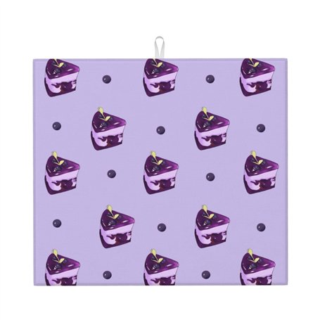 YYHHAOFA Blueberry Cake Prints Tapis de séchage pour cuisine : absorbant l'eau