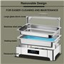 forplubossmmp Chauffe-Plats Électrique avec Écran Tactile, Chauffe-Plats Commerciaux pour Buffet, Ensemble De Buffet pour Réchau