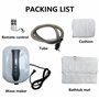 Tapis De Bain De Massage à Domicile - Réglage à 9 Vitesses, Tapis De Bain Antidérapant Avec Oreiller Gonflable Et Télécommande, 