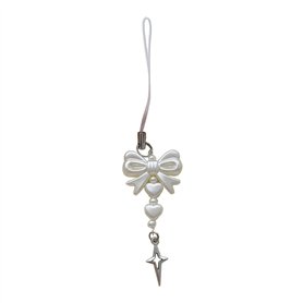 CAZSTYK Goth Y2K Porte-clés avec pendentif en forme de nœud pour téléphone portable