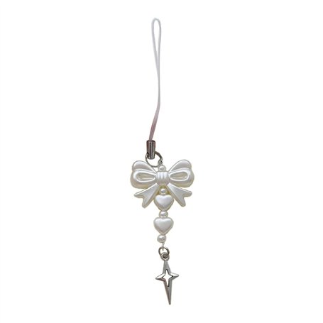 CAZSTYK Goth Y2K Porte-clés avec pendentif en forme de nœud pour téléphone portable
