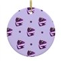 BROLEO Blueberry Cake Prints Décoration de Noël ronde en céramique – Ornement à suspendre pour magasins et maisons – 7
