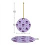 BROLEO Blueberry Cake Prints Décoration de Noël ronde en céramique – Ornement à suspendre pour magasins et maisons – 7,4 cm