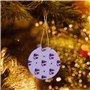 BROLEO Blueberry Cake Prints Décoration de Noël ronde en céramique – Ornement à suspendre pour magasins et maisons – 7,4 cm