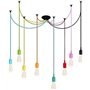 Lumières suspendues suspendues lampe de la ligne 8- lumières | ajustable DIY Suspension de plafond Lampes d'araignées | Vitrine