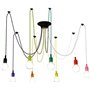 Lumières suspendues suspendues lampe de la ligne 8- lumières | ajustable DIY Suspension de plafond Lampes d'araignées | Vitrine 