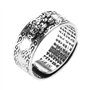 FUKAJOMFEN Bague de transfert de fortune pour homme Pixiu S Bague Feng Shui Amulette Richesse Porte chance ouverte réglable Bijo
