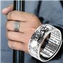 FUKAJOMFEN Bague de transfert de fortune pour homme Pixiu S Bague Feng Shui Amulette Richesse Porte chance ouverte réglable Bijo